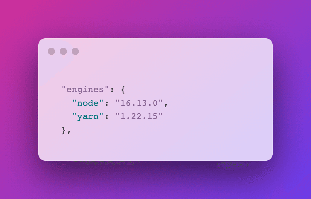 "Engines" in package.json